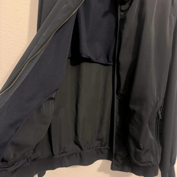 Nordstrom Navy Windbreaker Jacket with Stand-Up Collar - Picture 9 of 15